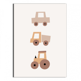 Plakat Pastelowe Autka