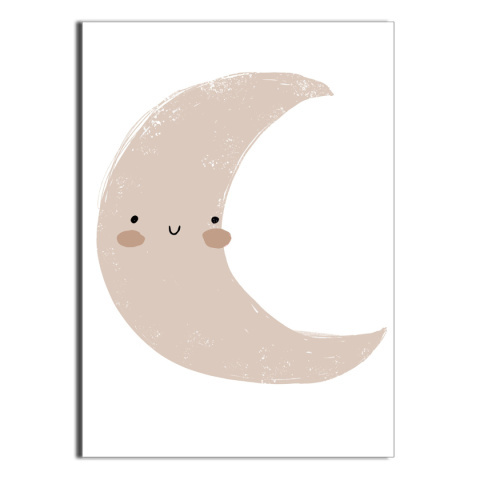 Plakat Beżowy Księżyc Plakat Beżowy Księżyc