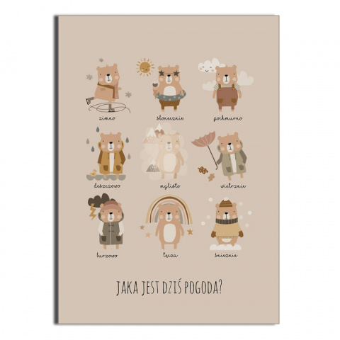 Plakat Miś Pogoda