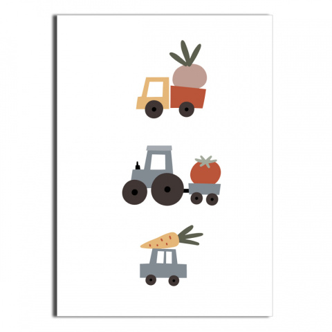 Plakat Autka z warzywami Plakat Autka z warzywami